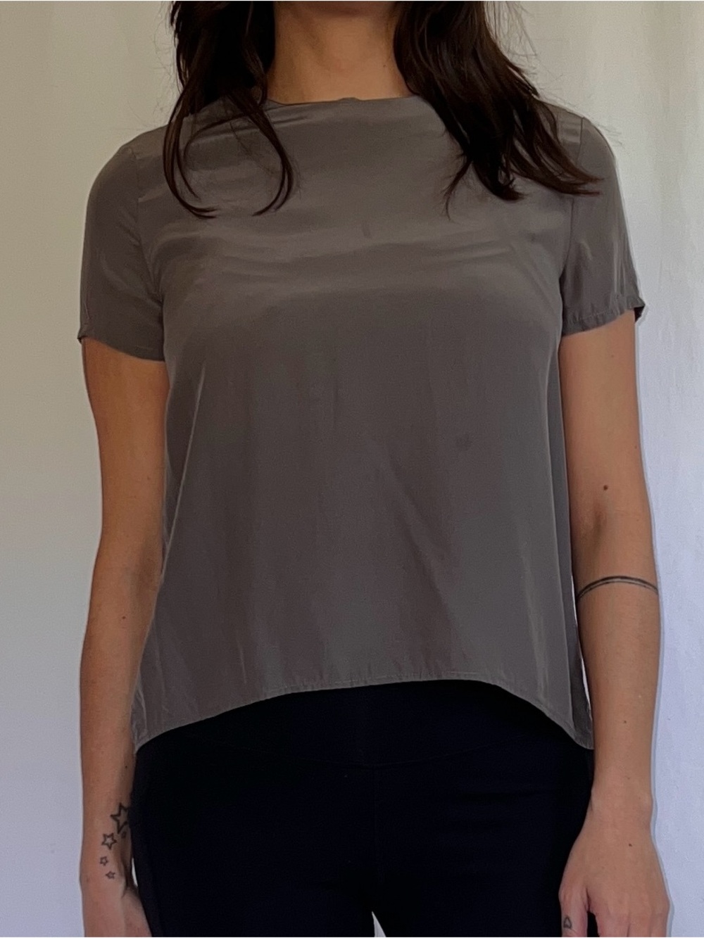 Lilysilk Basic Silk T-Shirt Grey